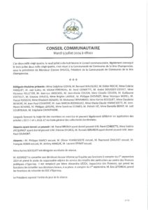 Procès-verbal du Conseil communautaire du 9 juillet 2024