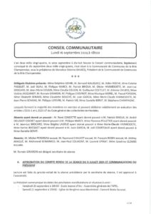 Procès-verbal du Conseil communautaire du 16 septembre 2024